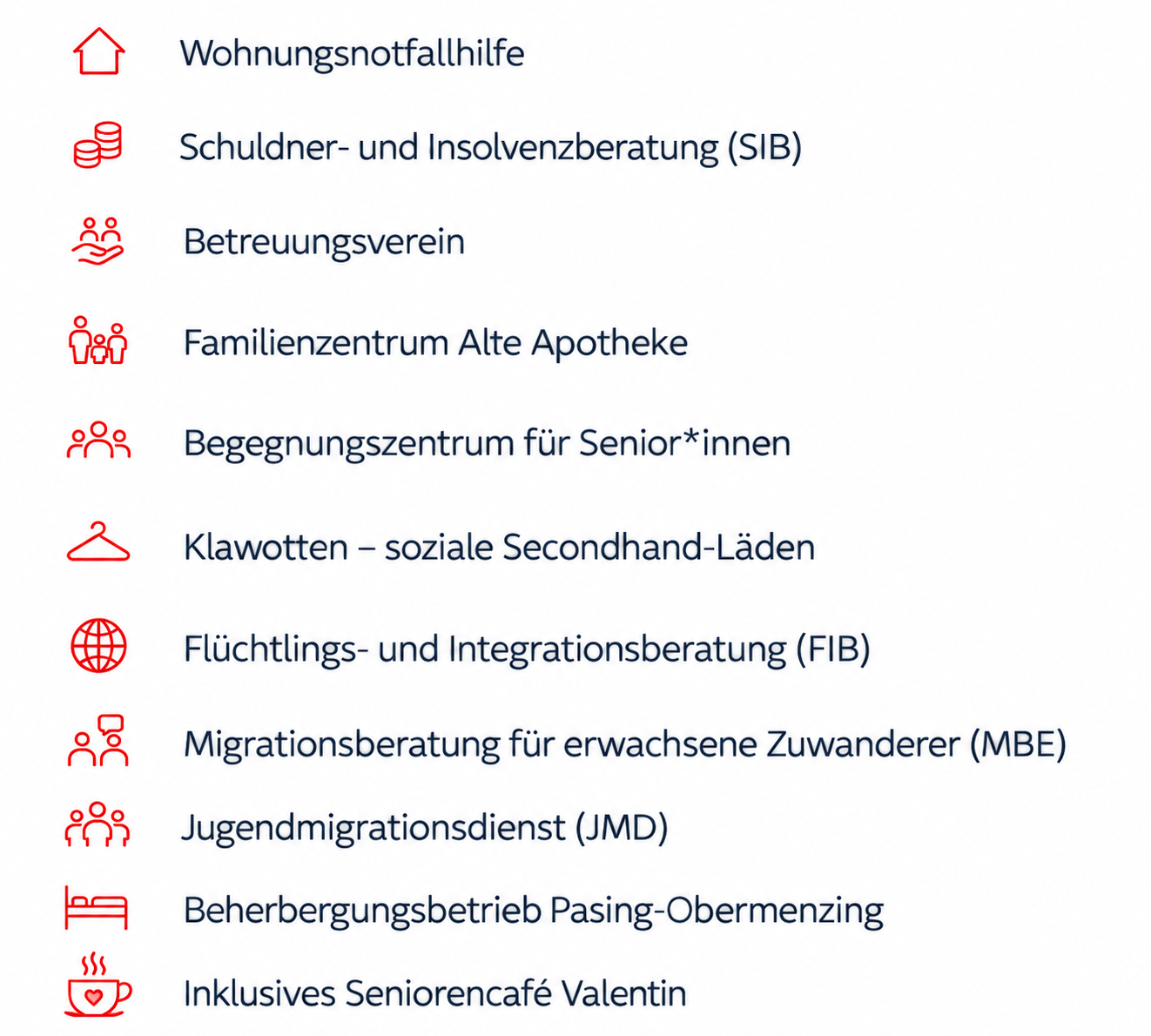Übersicht SozialService